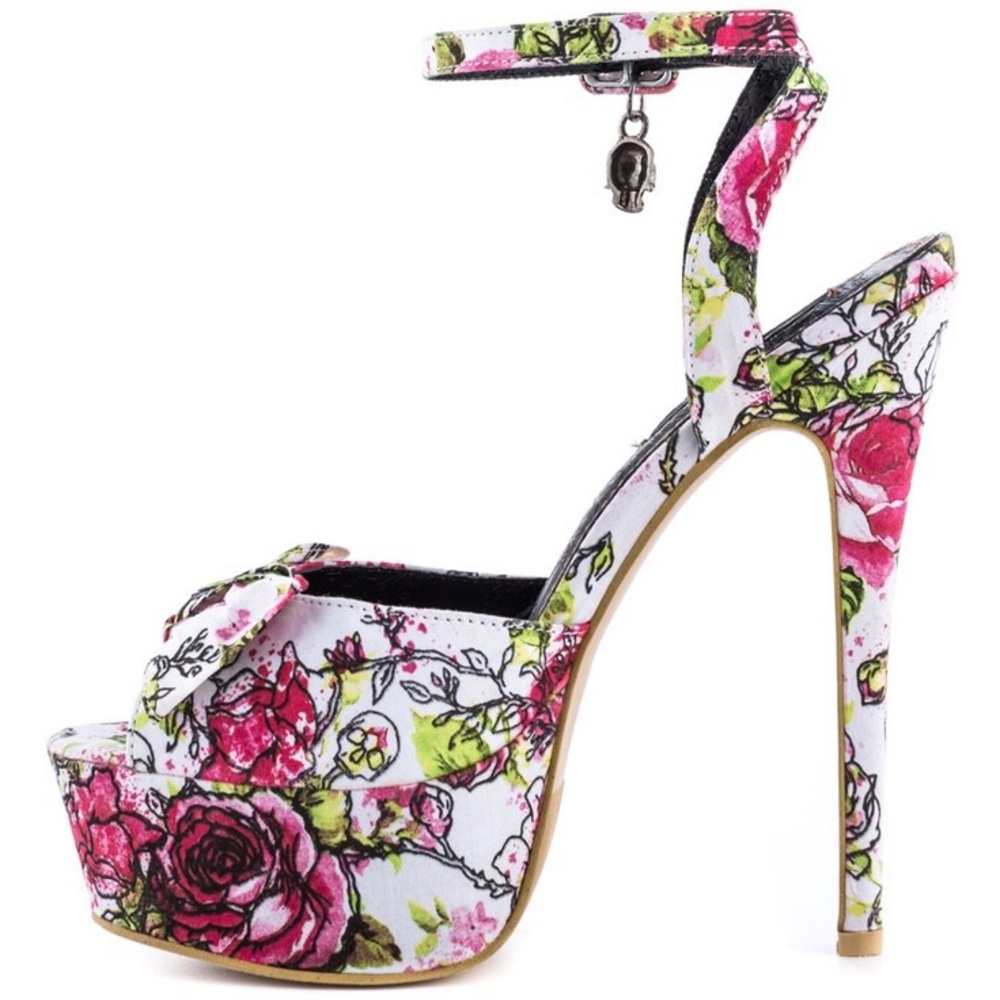 🥀Creepy Rose Peep Toe Heels